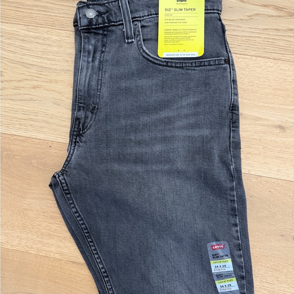 Levi's Men's 511 Dark Gray Skinny Jeans - Picture 3 of 8
